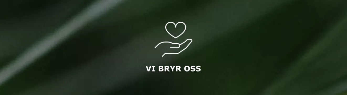 Vi bryr oss lang banner