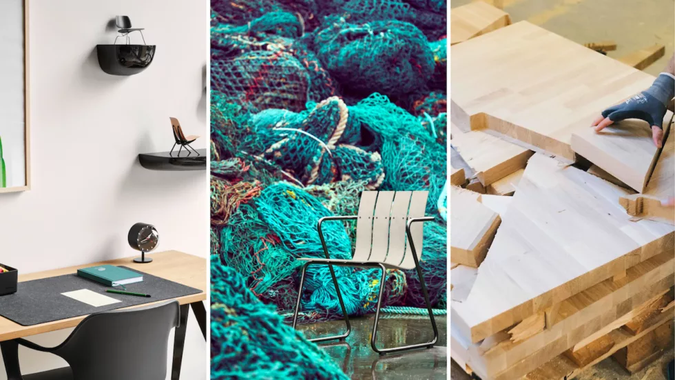 Resirkulerte materialer Vitra Repad Mater Ocean Rewo Stryntrappa