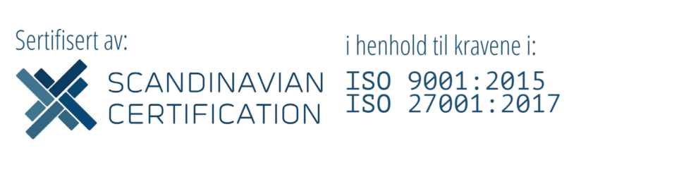 Logo Sertifisering ISO27011 IT sikkerhet