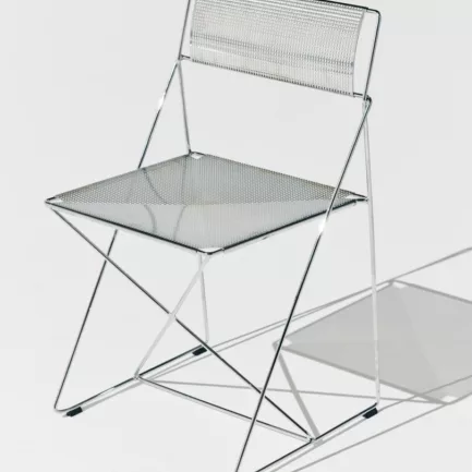 HAY X Line Chair chromed seat back and chromed base Indoor