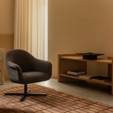 Audo Harbour Lounge Chair Swivel Plinth Tall Crescent Shelving H60 Tile Rug Releve Platter 2