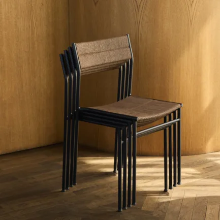 Northern Vev chair black stacked Ph Sara Spilling