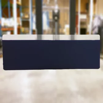 Blå / plexi bordskillevegg 180 x 65 cm