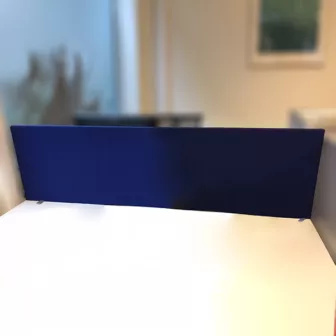 Blå bordskillevegg 180 x 65 cm