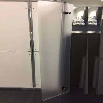 Skillevegg gulv herdet glass 180 x 65