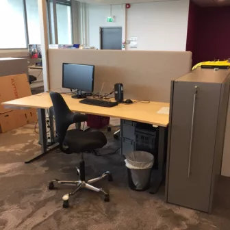 Tårnskap 3P grått EFG venstre 121x90x43