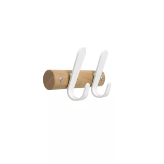 Sticks HJH - Naturlig eik / Hvite plastkroker