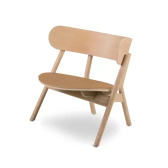 Oaki lounge chair - Lys eik / Ultra skinn sete
