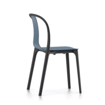 Belleville Chair Plastic - Sea Blue skall / Sort understell