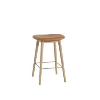 Fiber counter stool wood base