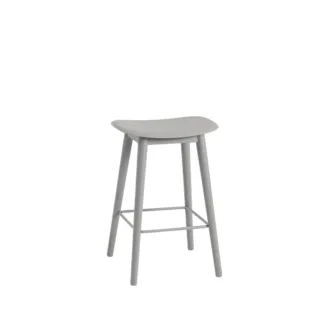 Fiber counter stool wood base