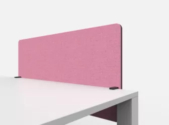 Edge Bord skjermvegg 100 x 40 cm - Rosa Blazer Lite tekstil / Sort gummilist