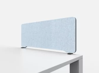 Edge Bord skjermvegg 100 x 40 cm - Blå Blazer Lite tekstil / Sort gummilist