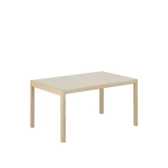 Workshop Table - Varm grå linoleum / Eik understell