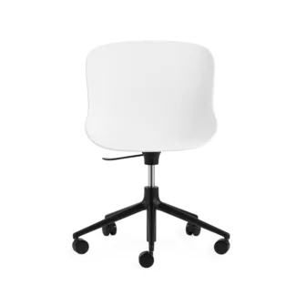 Hyg Chair Swivel - Hvitt skall / Gaslift / Sort fotkryss
