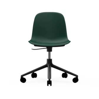 Form Chair Swivel 5W - Grønt sete / Sort understell