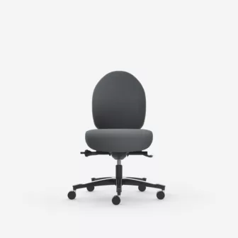 Malmstolen Focus R7 Medium - Mørk grå Select 60134 / Klargjort for nakkestøtte / Sort understell / Hjul for harde gulv