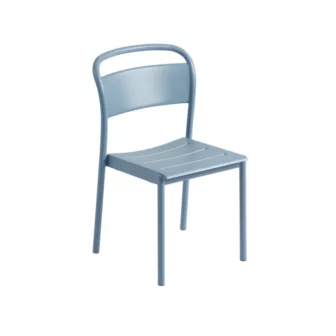 Linear Steel Side Chair - Pale Blue
