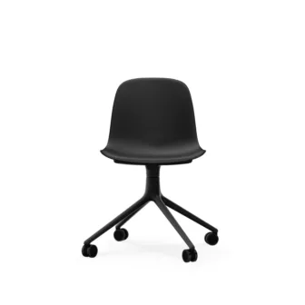 Form Chair Swivel 4W - Sort sete / Sort understell