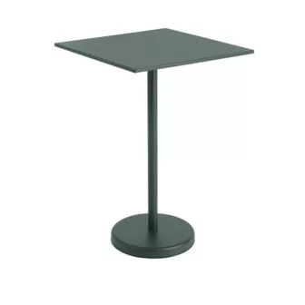 Linear Steel Cafe Table - Dark green