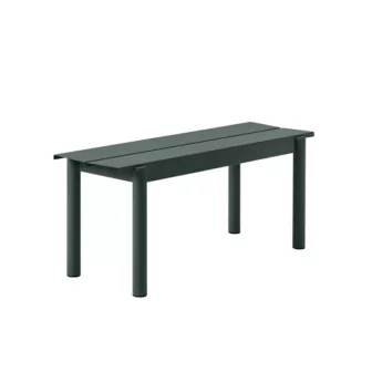 Linear Steel Bench 110x34cm - Mørk grønn