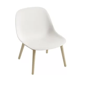 Fiber lounge chair wood base