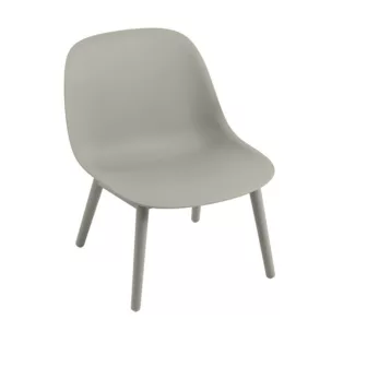 Fiber lounge chair wood base