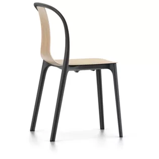 Belleville Chair Wood - Lys eik sete / Sort understell