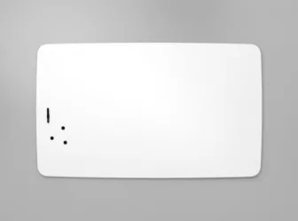 Air Flow whiteboard - Hvitmalt faset kant / 200x120 cm