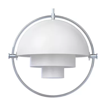 Multi-Lite Pendant stor - Hvit skjerm / Krom