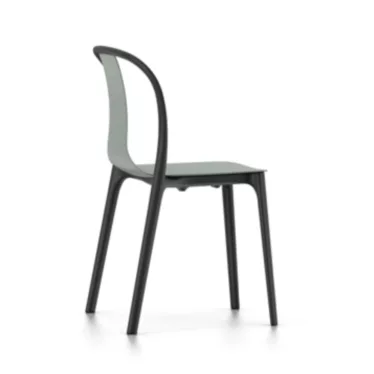 Belleville Chair Plastic - Mosegrått skall / Sort understell