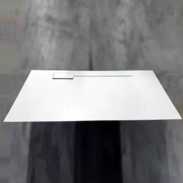 Plate hvit Dencon 160 x 80 cm slisse og kabelluke