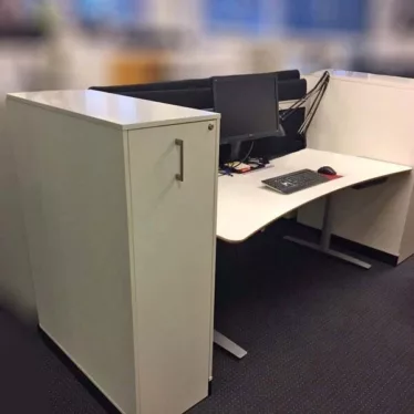 Tårnskap 3P hvit venstre Holmris 127x90x40