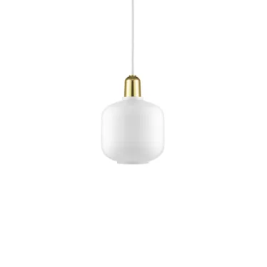 Amp Lamp Small Brass - Hvit / Kobber