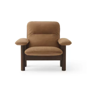 Brasilia Lounge Chair - Dunes Cognac 21004 / Valnøtt understell