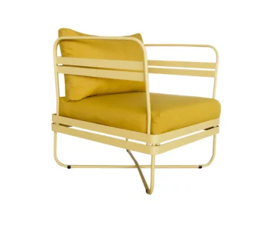 Bris stol - Gul Hispano sun / Summer yellow rustfritt stål understell
