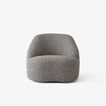 Margas Lounge Chair LC2 - Grå Zero 0011 / Sortlakkerte eik / Swivel