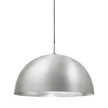 Shade lys Pendant - Stor / Klarlakkert spunnet aluminium