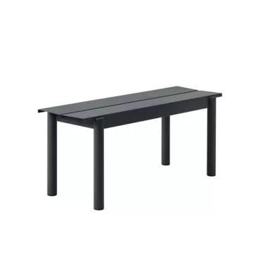 Linear Steel Bench 110x34cm - Sort