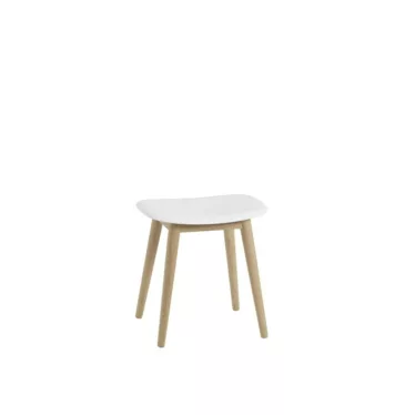 Fiber stool wood base
