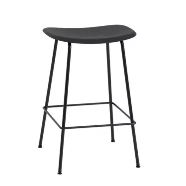 Fiber Bar stool tube base - Sort sete / Sort understell