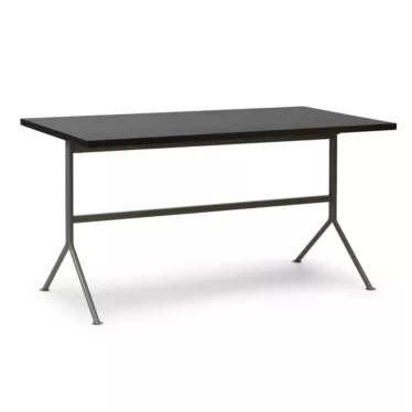 Kip Desk - Mørk brun furu / Grått understell