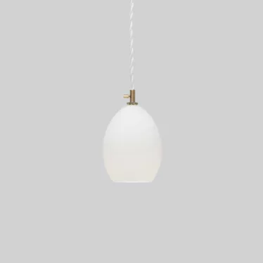 Unika liten pendant - Hvit glass