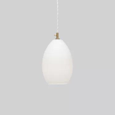 Unika liten pendant - Hvit glass