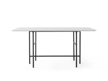 Snaregade Dining Table - Hvit linoleum / Sort understell