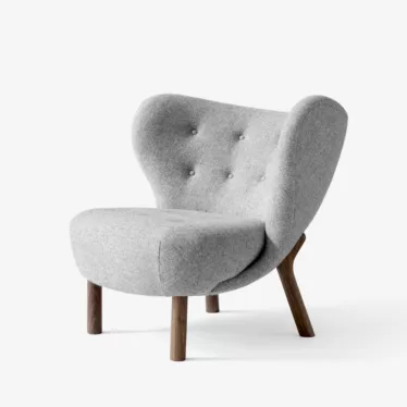 Little Petra VB1 Lounge chair - Grå Halligdal 130 / Oljet valnøtt