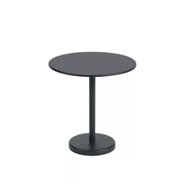 Linear Steel Cafe Table Ø70 x H73 cm - Sort