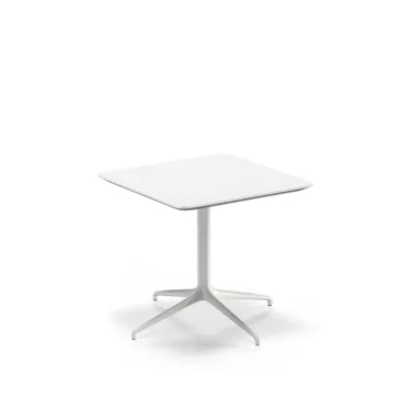 Kvart 80x80 cm - Hvit bordplate / Hvitt understell