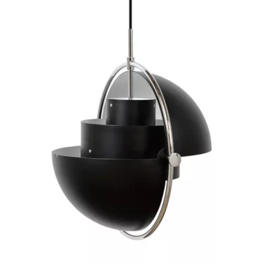 Multi-Lite Pendant liten - Sort skjerm / Krom