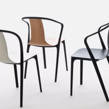Belleville Chair Plastic - Grått skall / Sort understell